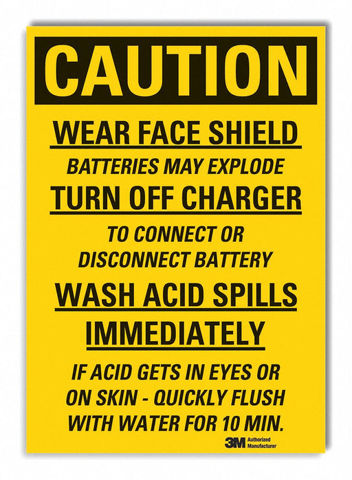 Caution Sign 14inx10in Non-PVC Polymer