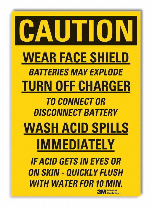 Caution Sign 14inx10in Non-PVC Polymer