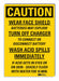 Caution Sign 14inx10in Non-PVC Polymer