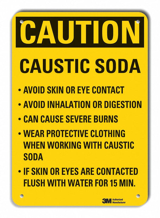 Caution Sign 14 in x 10 in Plastic