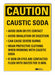 Caustic Caution Rflctv Label 5inx3.5in