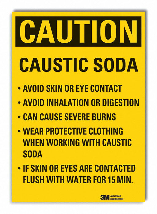 Caution Sign 10in x 7in Non-PVC Polymer