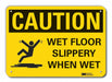 Caution Sign 7 in x 10 in Aluminum