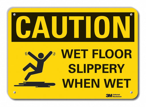 Caution Sign 10 inx14 in Plastic