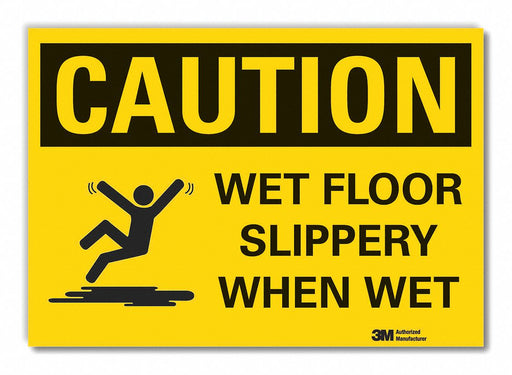 Caution Sign 7inx10in Non-PVC Polymer