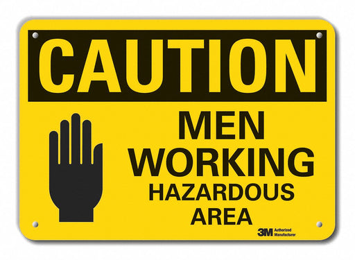 Caution Sign 10 inx14 in Plastic