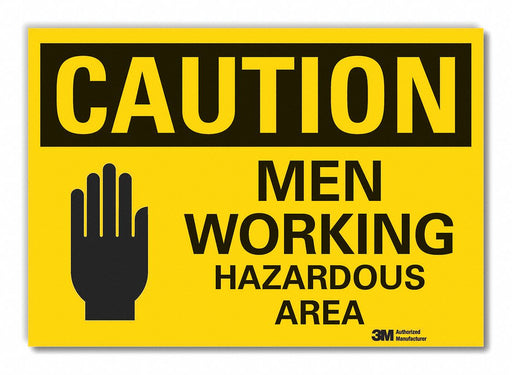 Caution Sign 7in x 10in Non-PVC Polymer