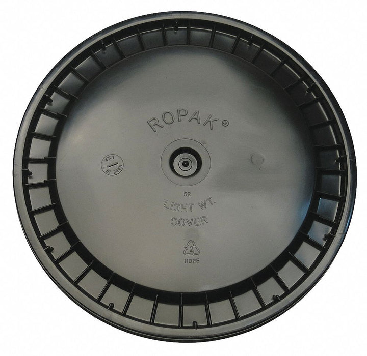 K4870 Pail Lid 12.25 in OD Plastic Black