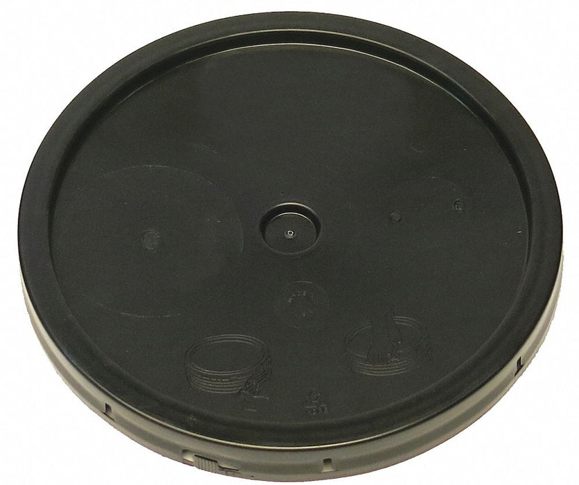 Pail Lid 12.25 in OD Plastic Black