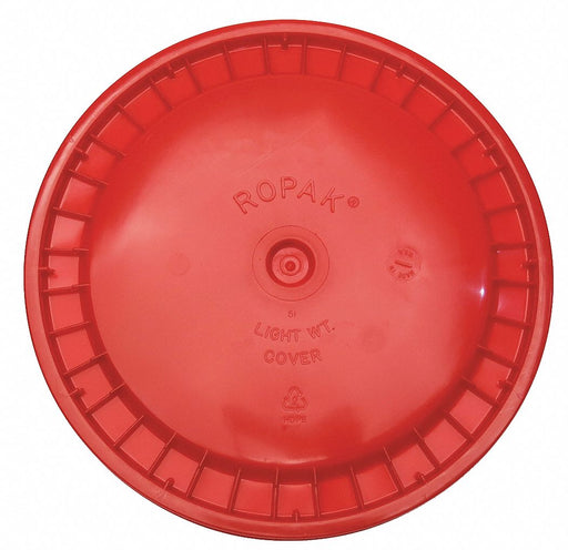 Pail Lid 12.25 in OD Plastic Red