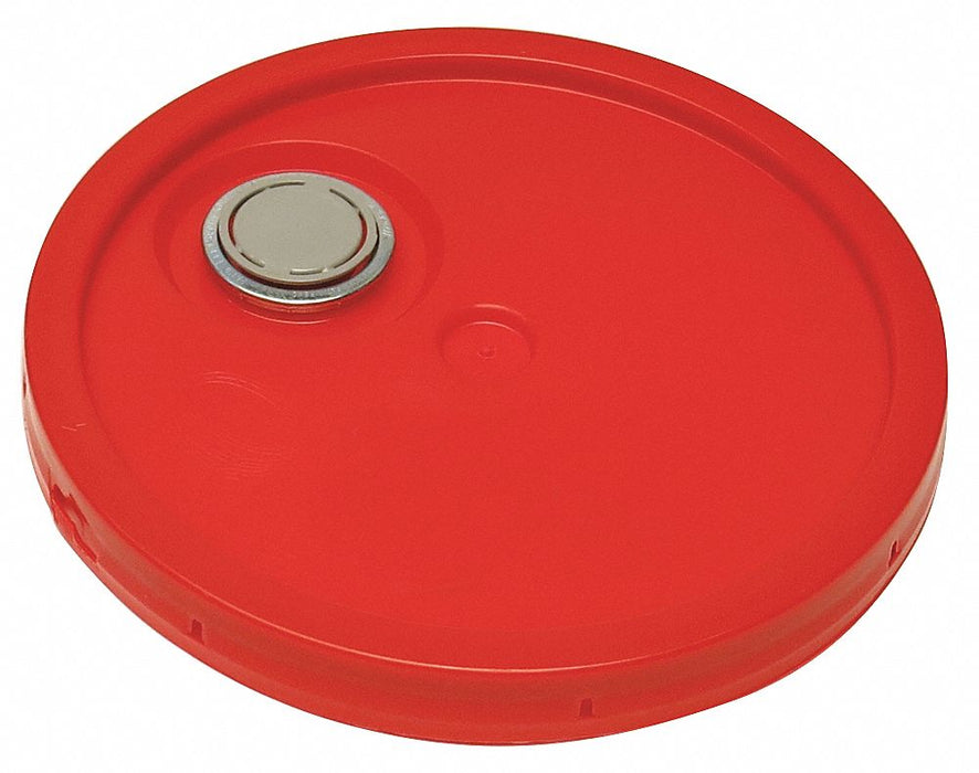 Plastic Pail Lid Red HDPE