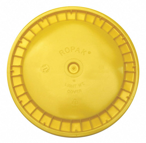Pail Lid 12.25 in OD Plastic Yellow