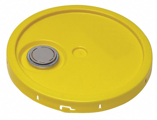 Pail Lid 12.25 in OD Plastic Yellow