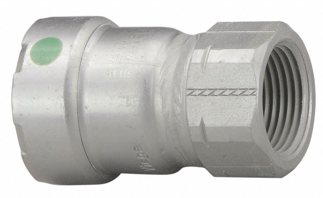 Strt Steel Press-fit 1 in FNPT 1/2 in
