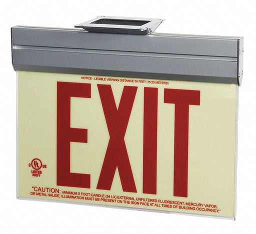 Exit Sign 7 1/2 in x 13 in Plastic