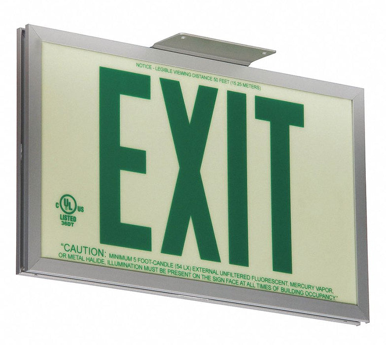 Exit Sign 7 1/2 in x 13 in Plastic