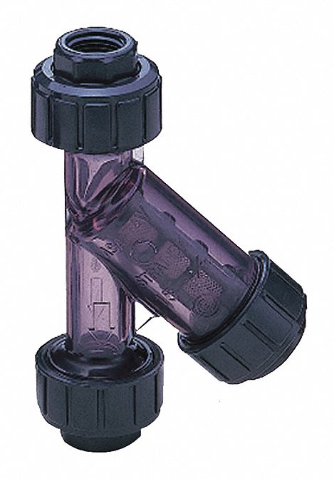 Y Strainer 9 1/4 H 20 mesh PVC