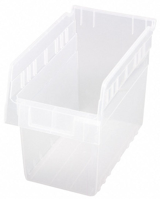Shelf Bin Clear Polypropylene 8 in