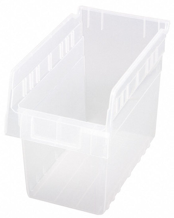 Shelf Bin Clear Polypropylene 8 in