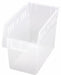 Shelf Bin Clear Polypropylene 8 in