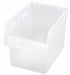 Shelf Bin Clear Polypropylene 8 in