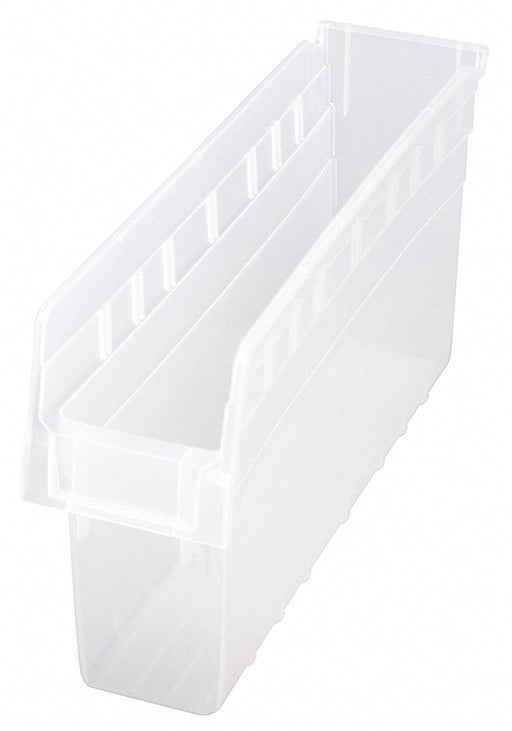 Shelf Bin Clear Polypropylene 8 in