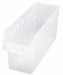 Shelf Bin Clear Polypropylene 8 in