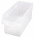 Shelf Bin Clear Polypropylene 8 in