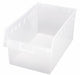 Shelf Bin Clear Polypropylene 8 in