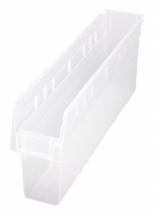 Shelf Bin Clear Polypropylene 8 in