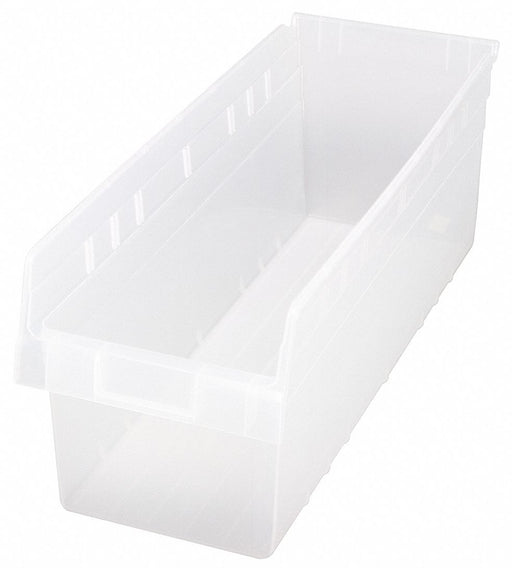 Shelf Bin Clear Polypropylene 8 in