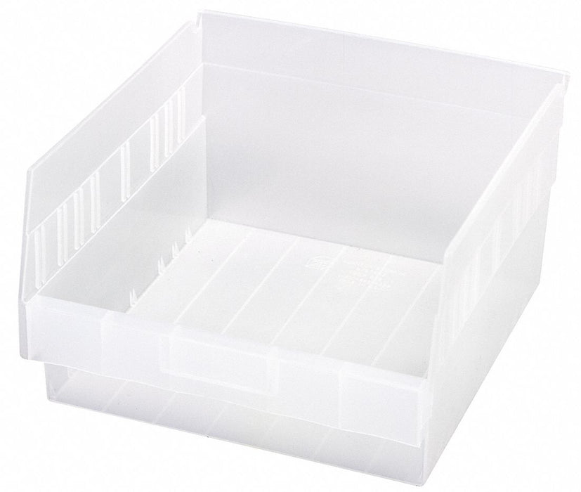 Shelf Bin Clear Polypropylene 6 in