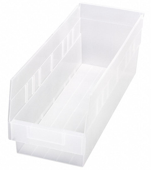 Shelf Bin Clear Polypropylene 6 in