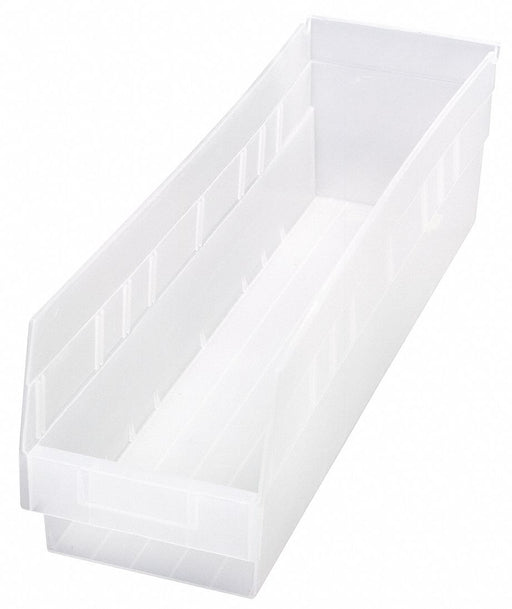 Shelf Bin Clear Polypropylene 6 in