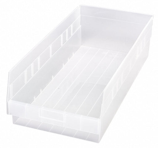 Shelf Bin Clear Polypropylene 6 in