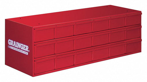 Bin Cab 18RedDrwr Gray 11 H RedDrwr