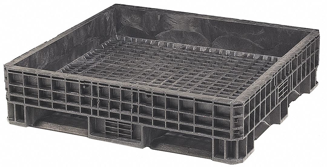 Bulk Container Black Solid 48 in