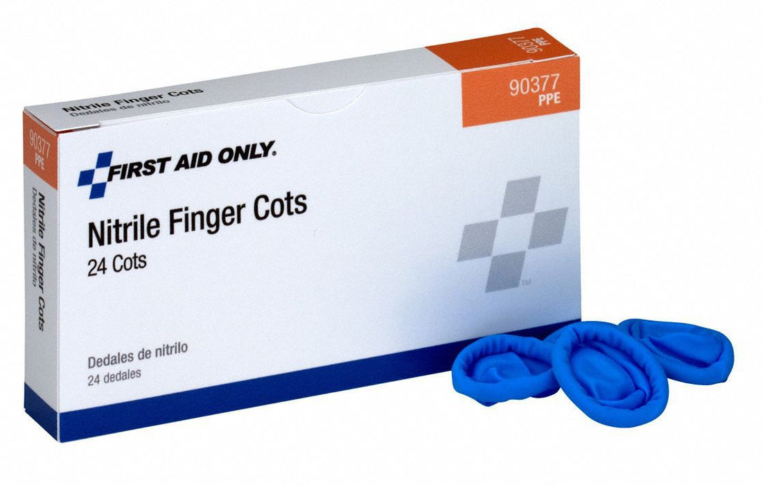 FingerCots Blue Nitrile Universal PK24