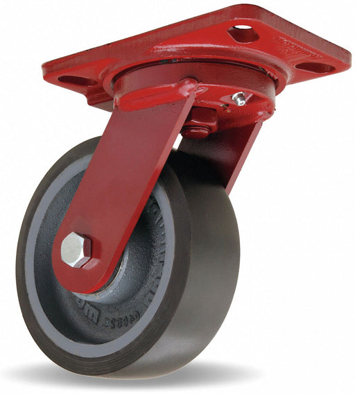 Plate Caster Swivel Polyurethane 7 3/4 H