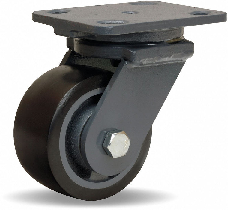 Plate Caster Swivel Polyurethane 5 5/8 H