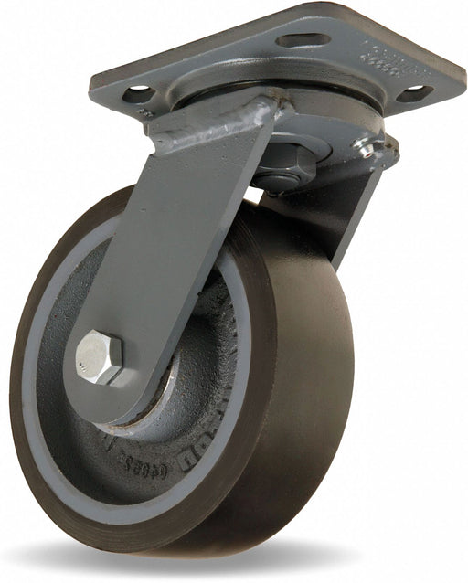 Plate Caster Swivel Polyurethane 7 1/2 H