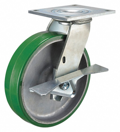 Plate Caster Swivel Polyurethane 7 1/2 H