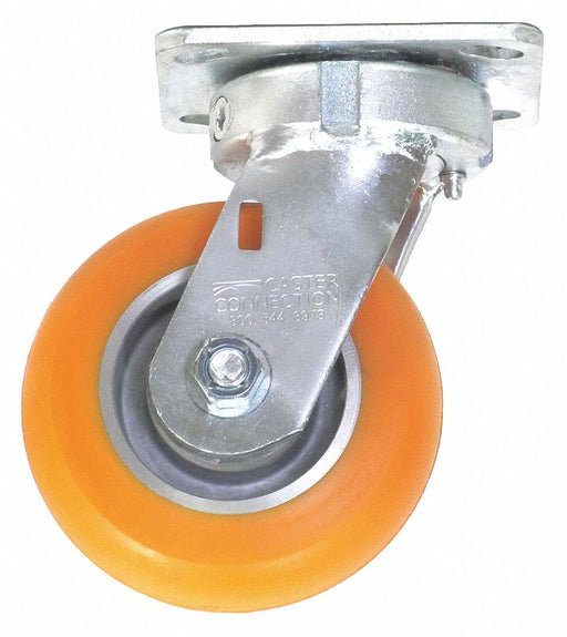 Plate Caster Swivel Polyurethane 6 1/2 H