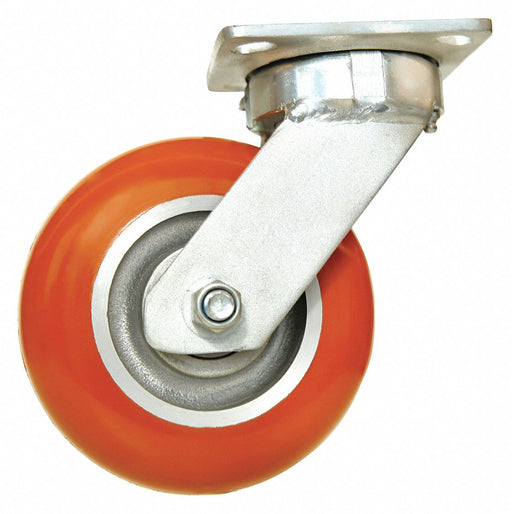 Plate Caster Swivel Polyurethane 7 1/2 H