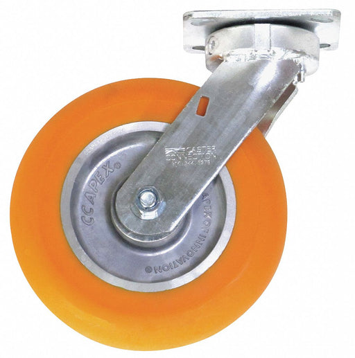 Plate Caster Swivel Polyurethane 9 1/2 H