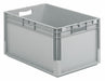 Straight Wall Container Gray Solid HDPE
