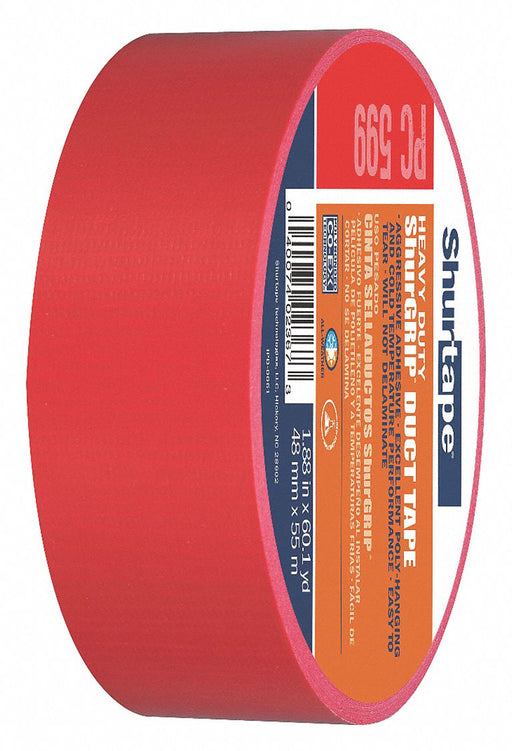 Duct Tape Red 60-1/8 yd L 1-7/8 in W