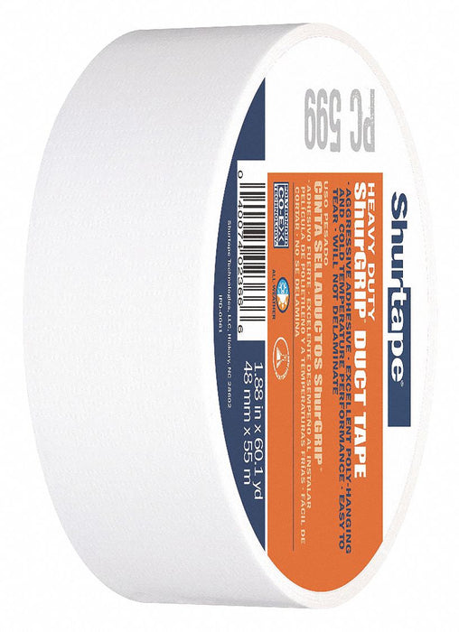 Duct Tape White 1 7/8 in x 60 yd 9 mil