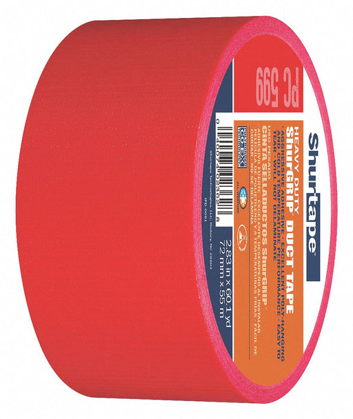 Duct Tape Red 60-1/8 yd L 2-7/8 in W