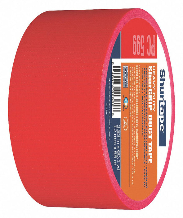 Duct Tape Red 60-1/8 yd L 2-7/8 in W